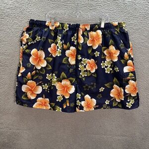 Sand N Sun Swim Trunks Mens 3XL XXXL 48/50 Blue Tropical Floral Shorts Beach